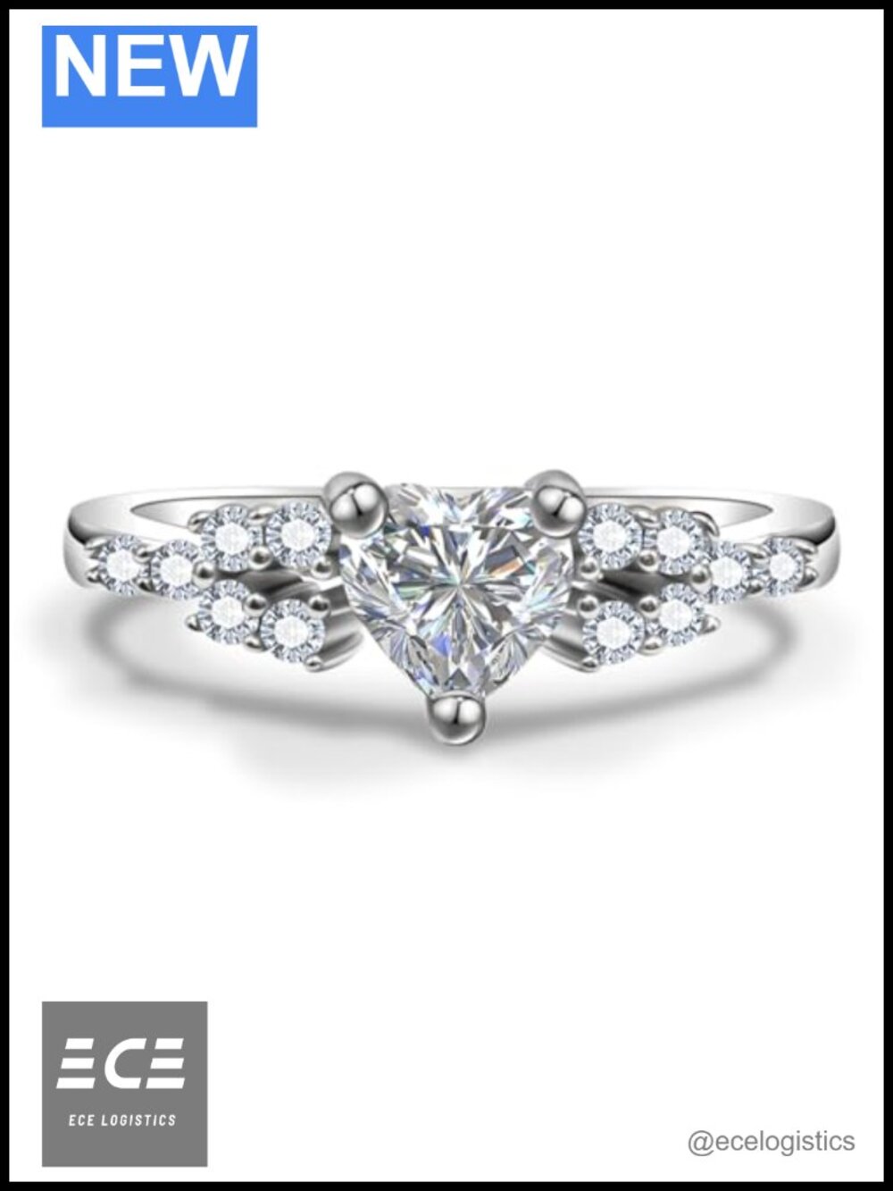 Moissanite Wedding Band 925 Sterling Silver Half Eternity Ring